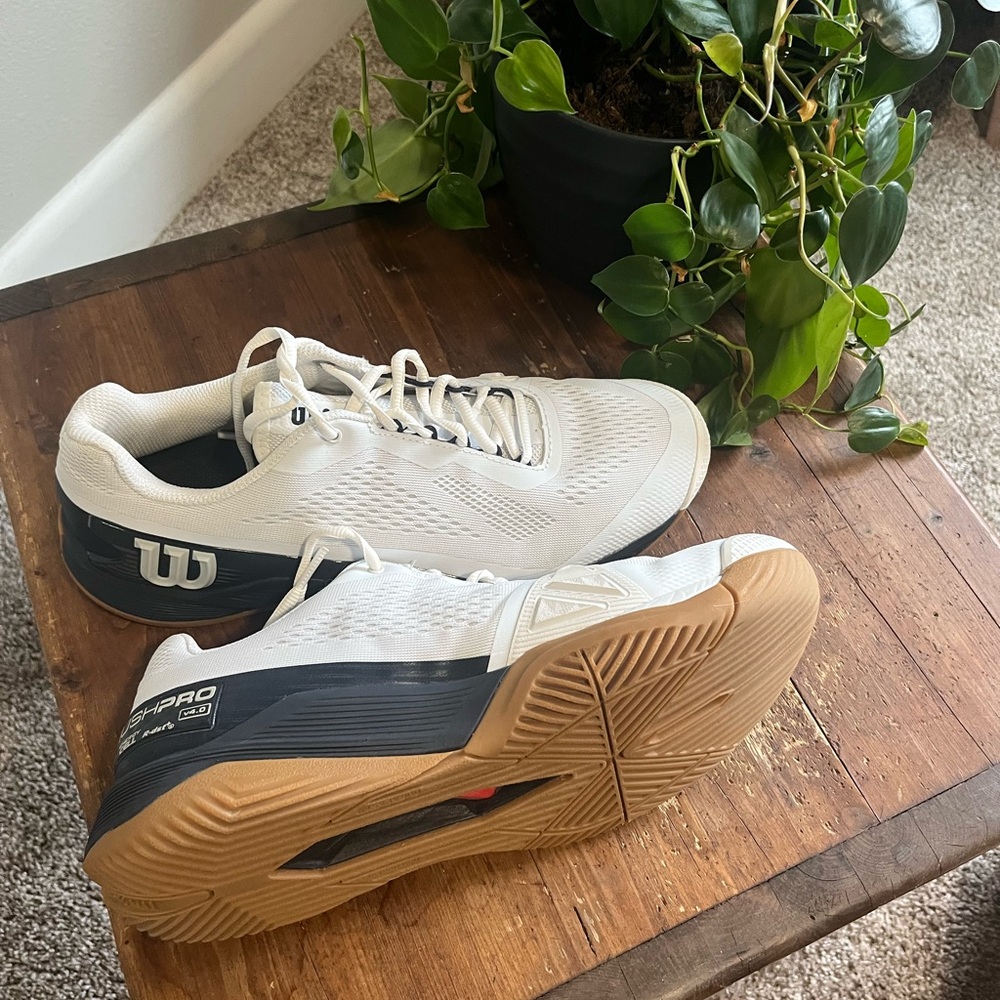 Wilson White and Black Pro Athletic Shoes